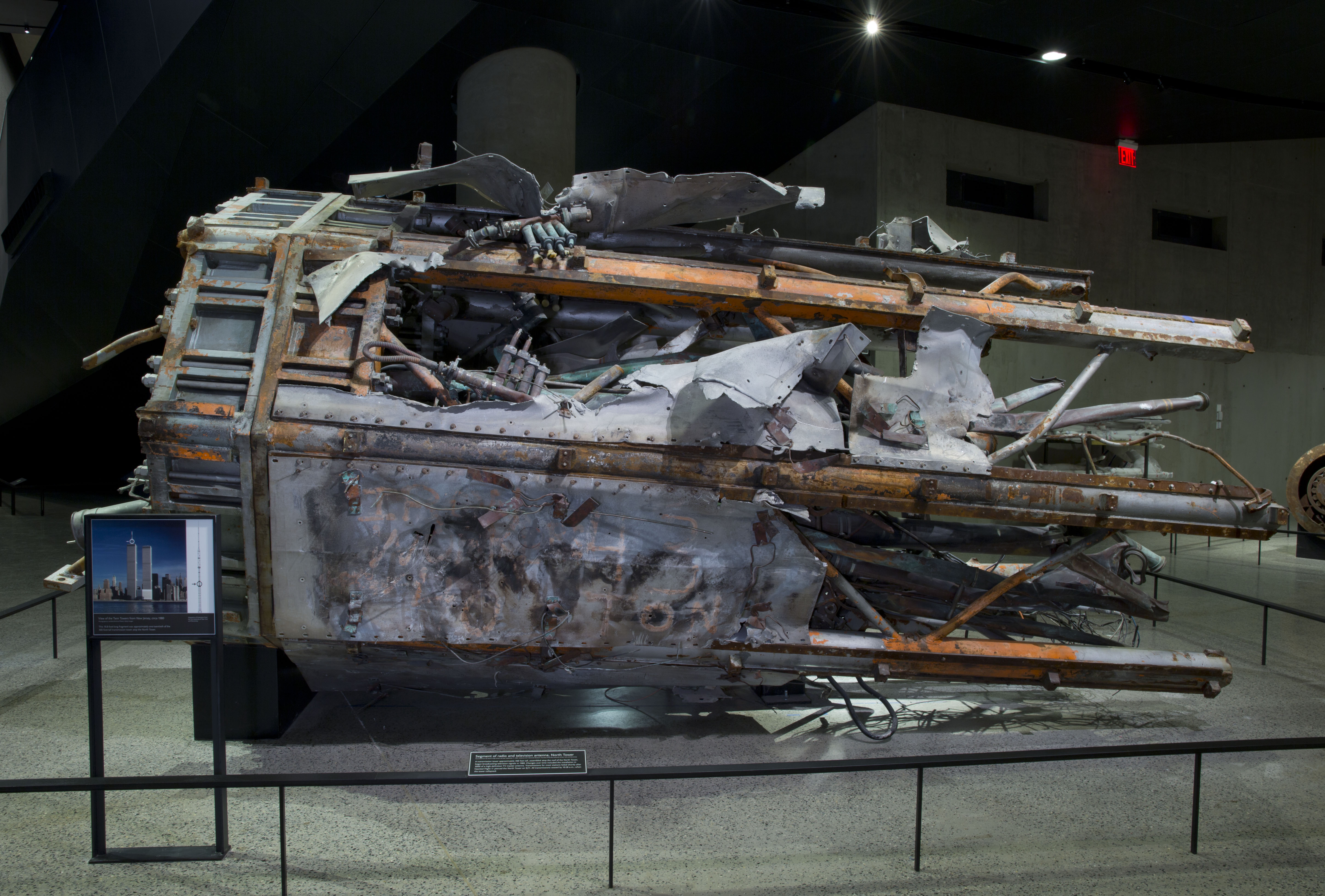 Part of the antenna from the top of the North Tower of the World Trade Center, destroyed on 9/11. - Photo Courtesy of 9/11 Memorial & Museum